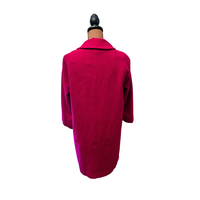 Timeless 1950s Red Wool Overcoat - Size S