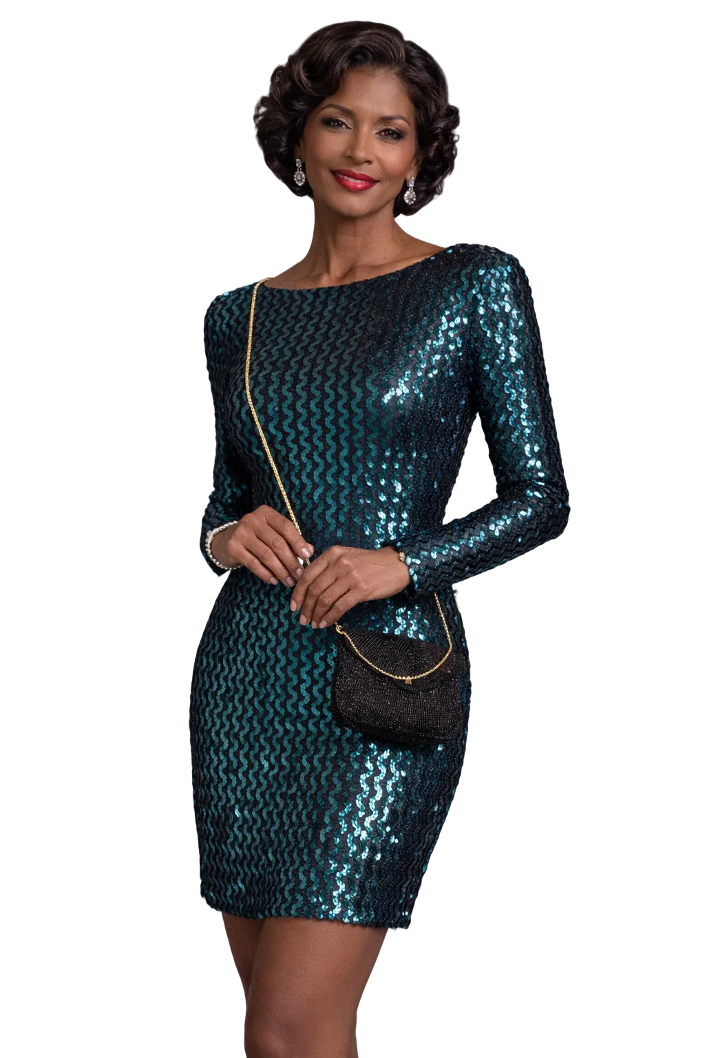 evening 80s cocktail dress Turquoise Blue Green Sequin Party Jarrod's Dress [color:BROWN]color:Brown Color:Black Pink Made in IndiaM E Daily Wear Lavender &