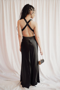 Alchemy by Joo Mee Black Evening Halter Dress – Size 6