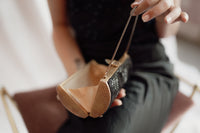 Vintage Black Beaded Box Clutch with Gold Hardware