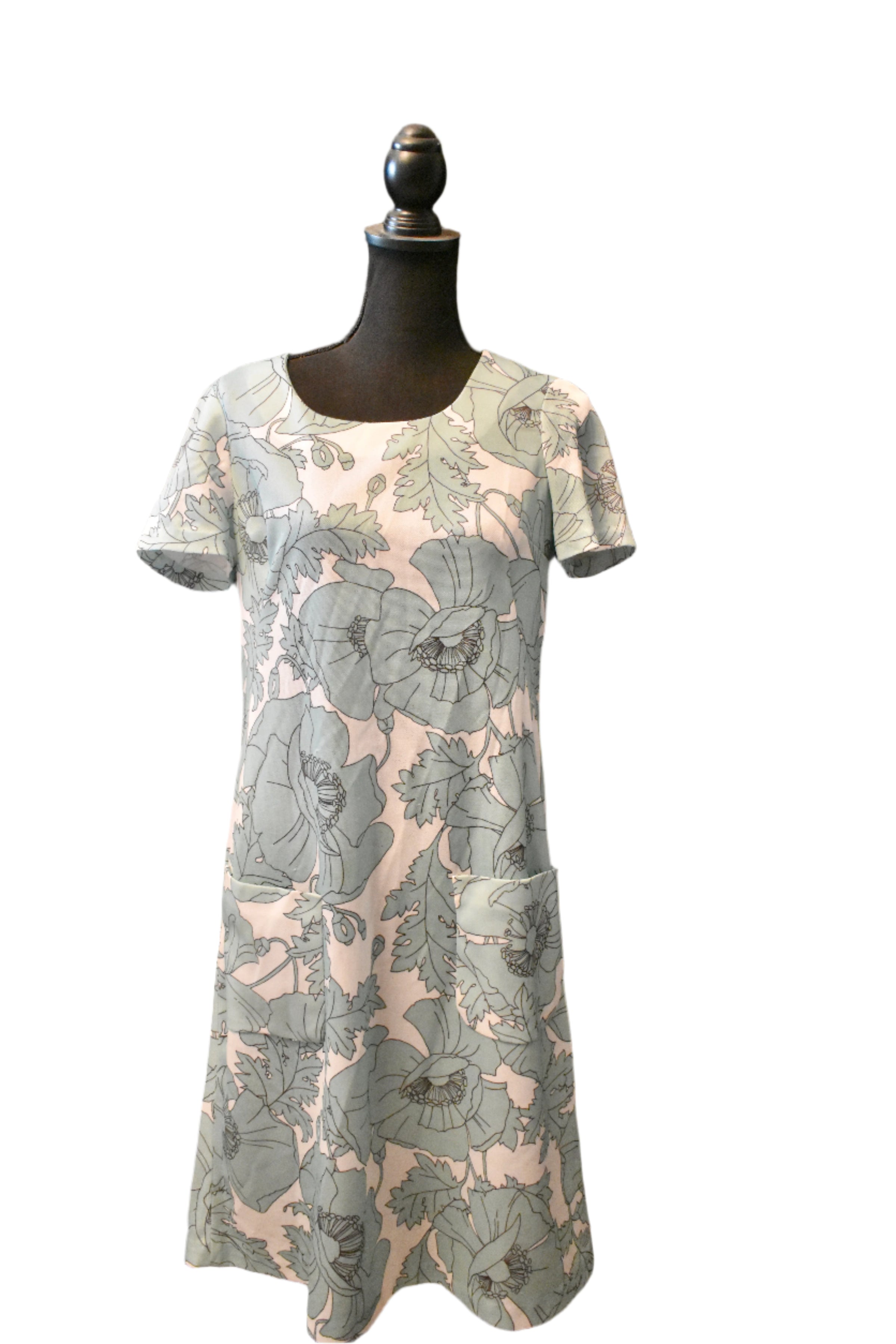 Vintage Soft Blue Stay-In Dress – Size S