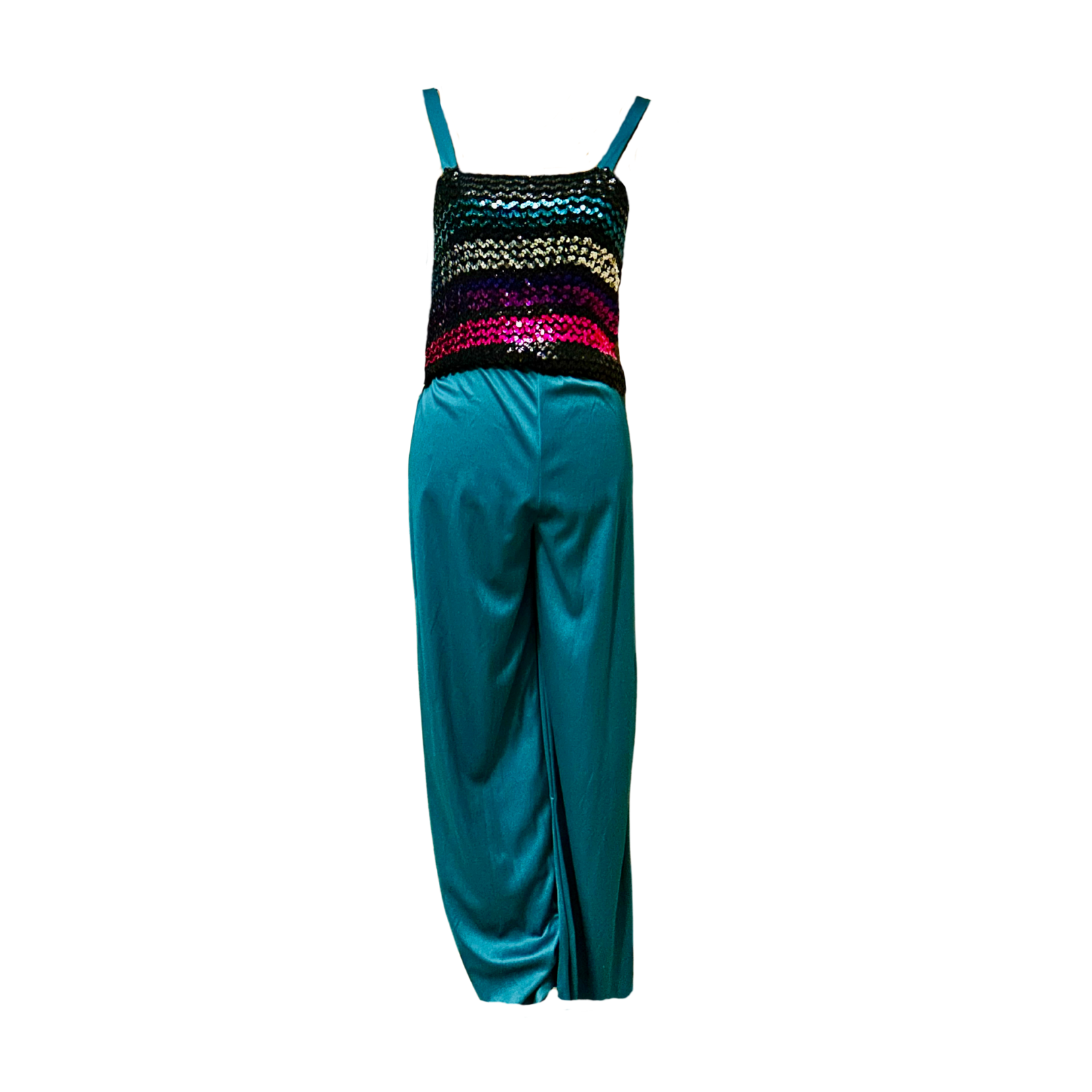 1970s Sequin Disco Jumpsuit - Size S