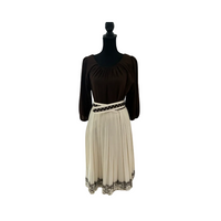 White Chocolate Prairie Herman Marcus Dallas 60s Dress - Size S