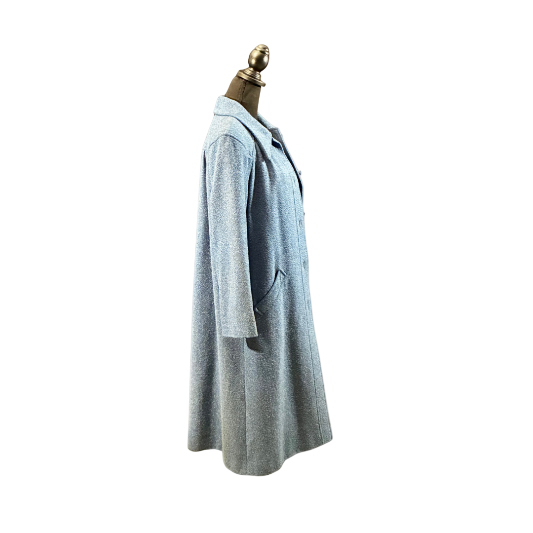 Vintage Jaeger Ltd. Periwinkle Wool Coat – Classic British Tailoring