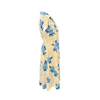 Vintage Blue and White Floral Summer Dress - Size L/XL (12-14)