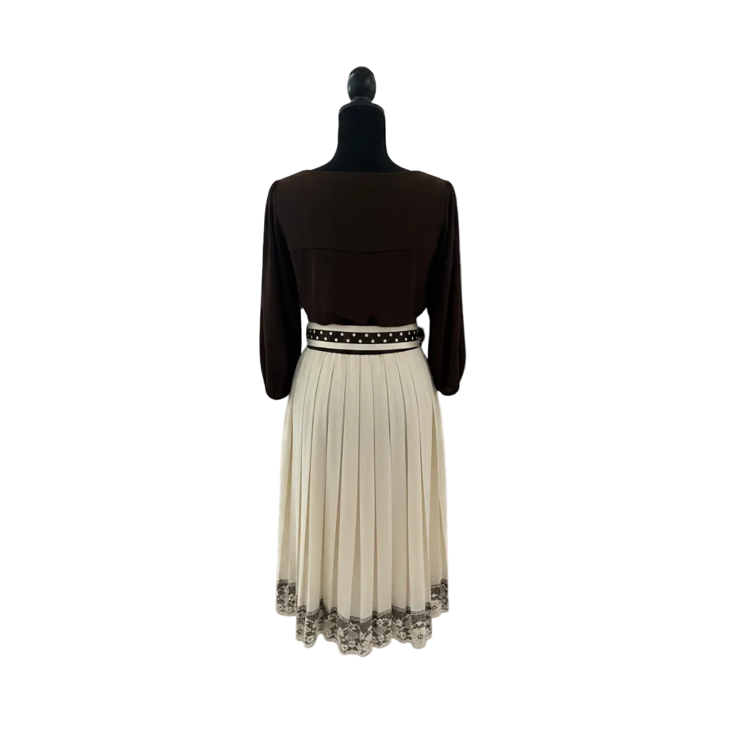 White Chocolate Prairie Herman Marcus Dallas 60s Dress - Size S