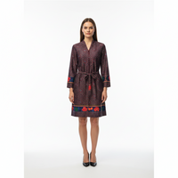 1960s Geometric Print Mini Dress – Retro Belted Silhouette