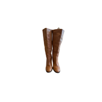 1990s Tan Leather Knee High Boots Liz & Co - Size 9.5
