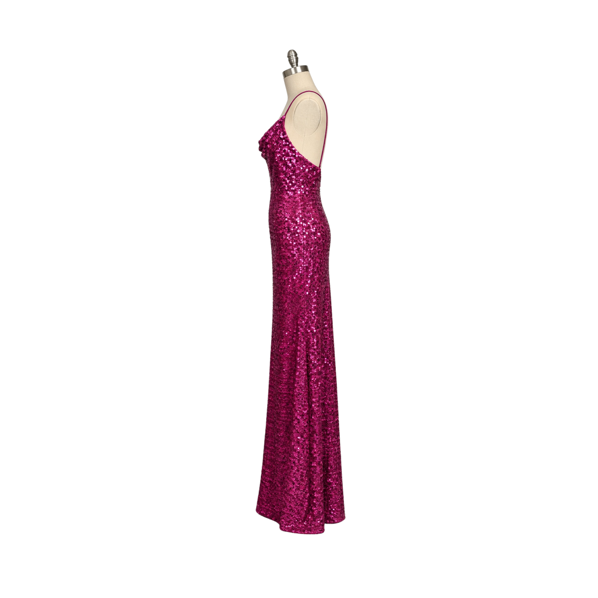 1970s Rob Hill for Mr. Jay Magenta Evening Gown