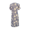 Vintage Blue and White Cotton Shift Dress - Size XL (14)
