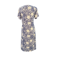 Vintage Blue and White Cotton Shift Dress - Size XL (14)