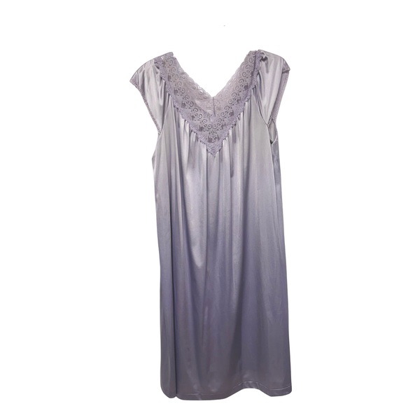 1960s Lavender Purple Nylon Nightgown & Robe Set by Vanity Fair – Size XL