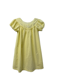 1960s Butter Yellow Babydoll Sleep Dress with Puff Sleeves – Size ___