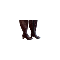 1970s Vintage Oxblood Knee-High Boots
