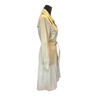 Beige Double-Breasted Belt Trench Coat - Size 10