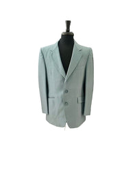 Baby Blue Blazer Classic 80s Men's Tailored Jacket - Size 42