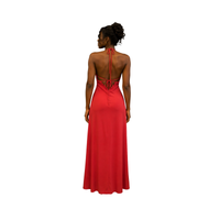 Vintage 1970s Halter Maxi Dress Size Small