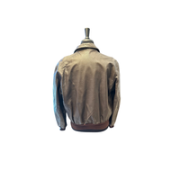 Brown Leather Aviator Bomber Jacket Avirex AF Classic 90s Flight Jacket - Size 44R