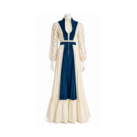 1970s Victorian Revival Prairie Maxi Dress Size 6