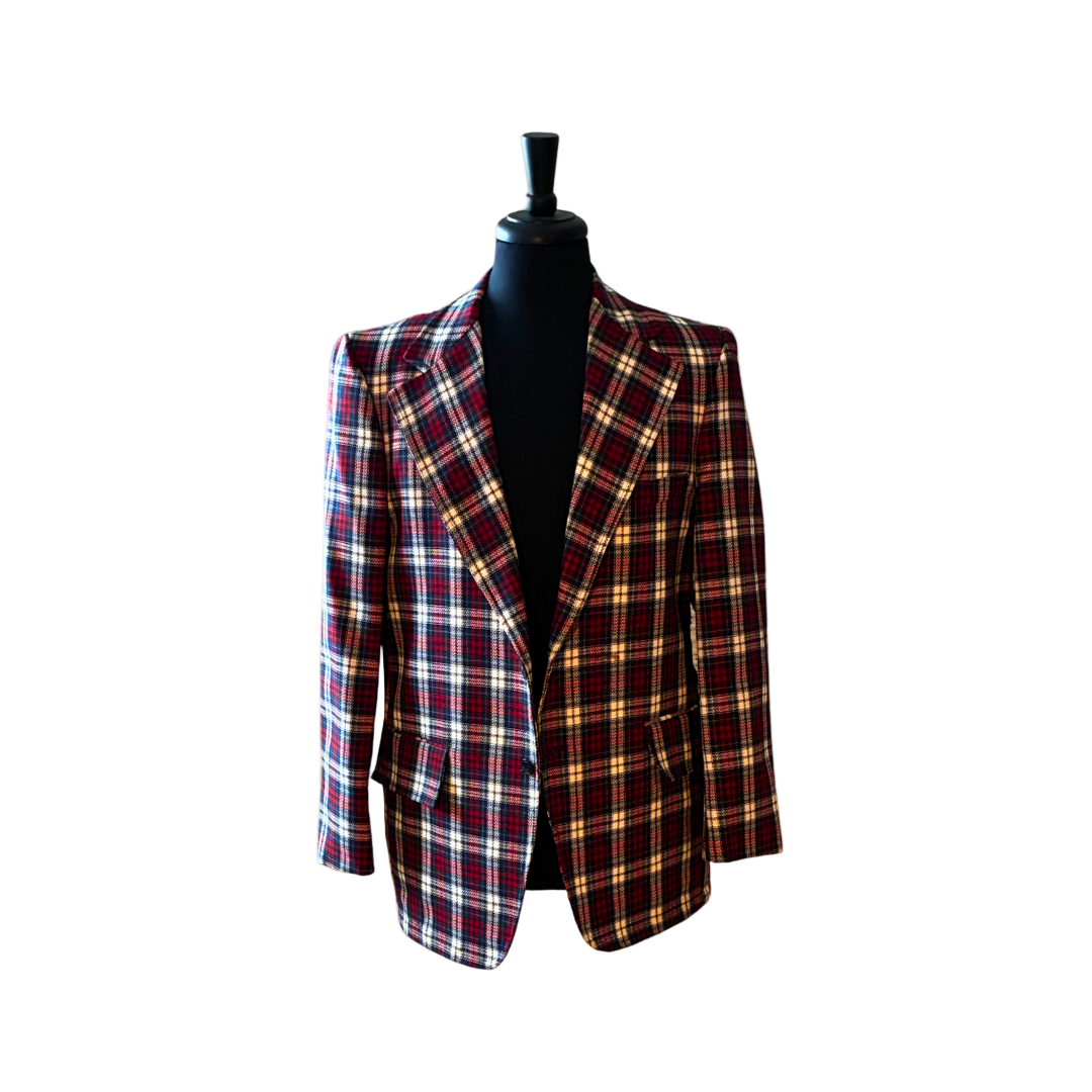 Men's Vintage Plaid Jacket. - Ashley Hanks Size M/L