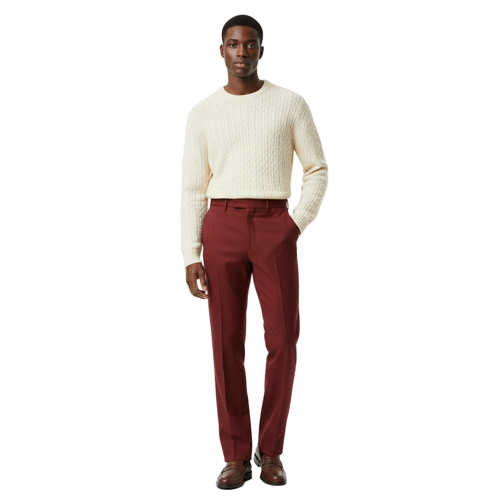 Rust Brown Slacks Jantzen Classic Vintage Menswear Trousers - Size 34