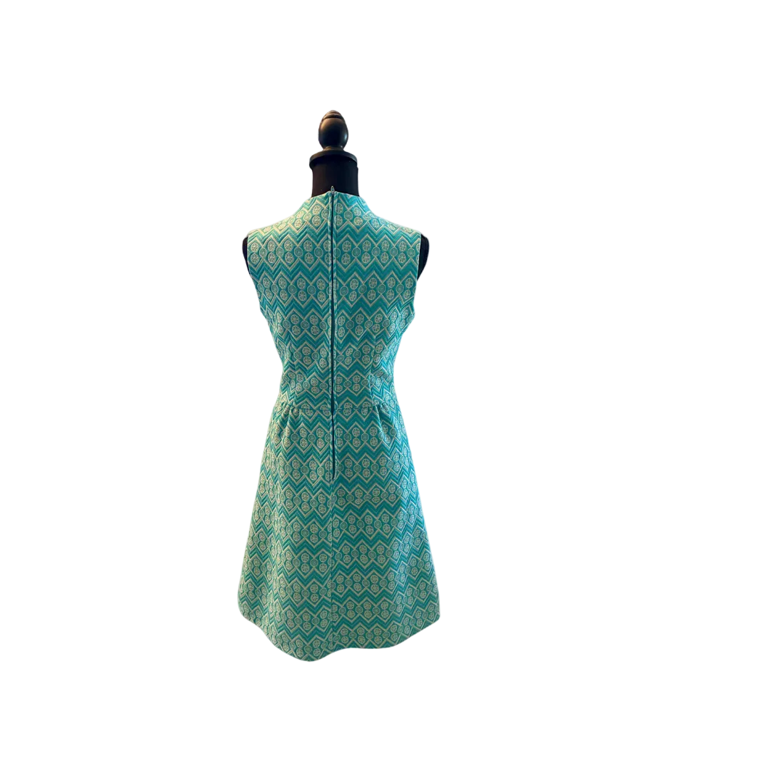 Ruth Norman for Gaye Gibson Front Pleat A-Line Vintage Dress - Size S