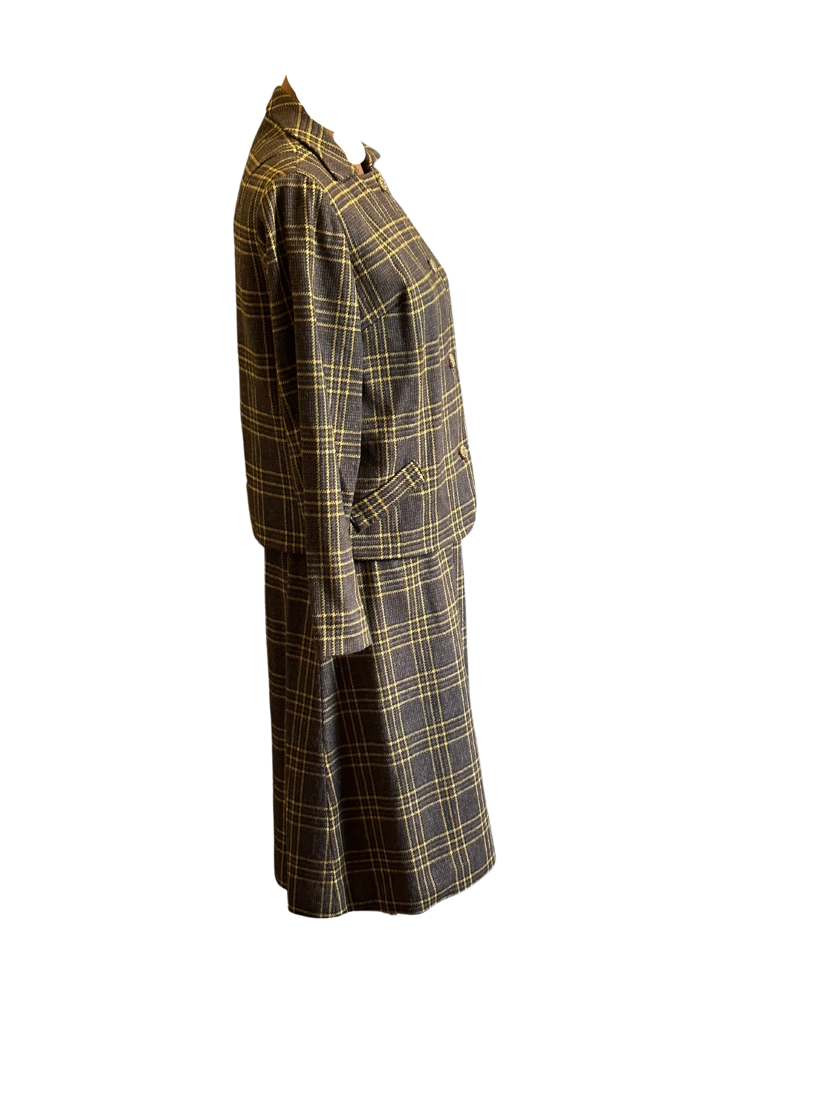 Vintage 1950s Professional 3-Piece Wool Suit in Brown – Size XS