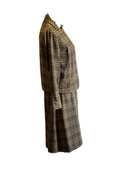 Vintage 1950s Professional 3-Piece Wool Suit in Brown – Size XS