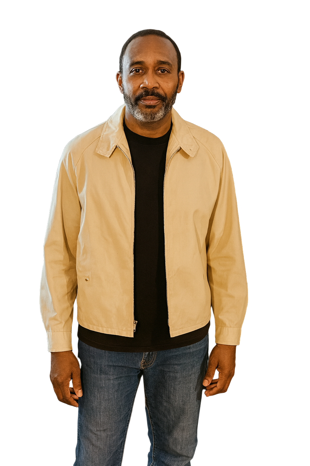 Retrofit 60's Men's lightweight tan jacket - Size Medium
