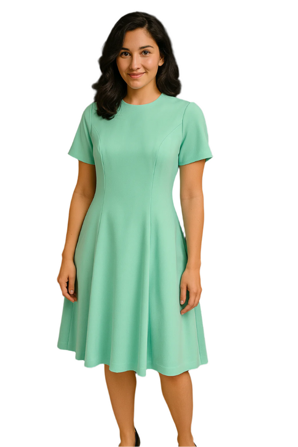 Vintage Lime Green 1960s Day Dress –  Size L/XL (12/14)