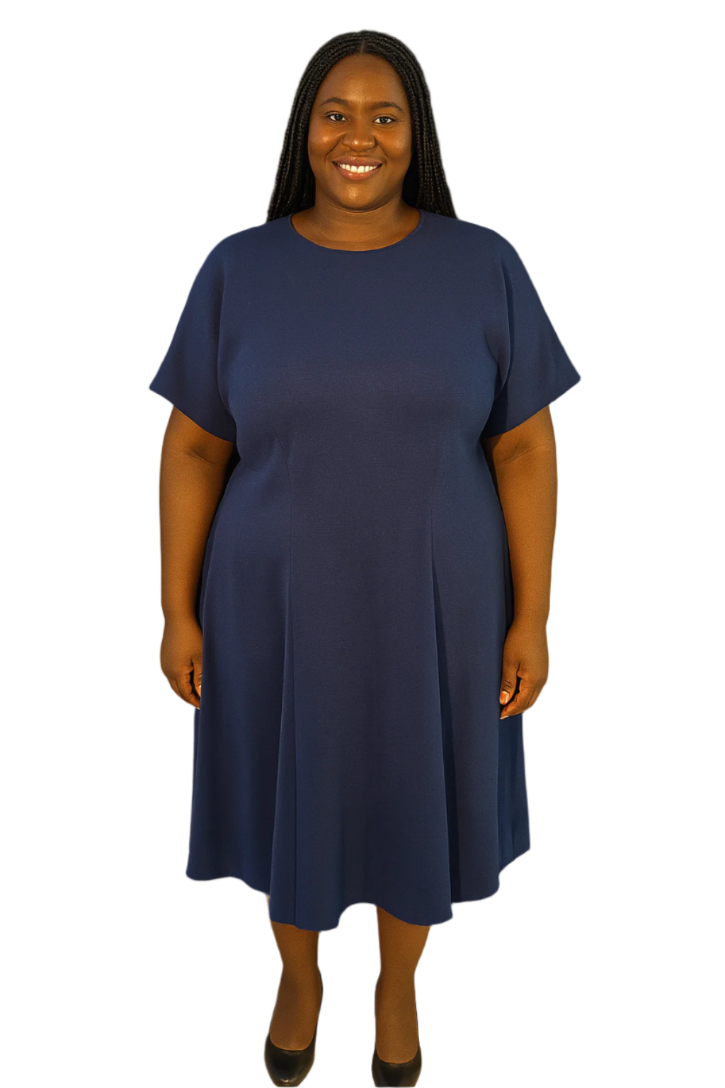 Navy Blue Vintage Shift Dress - Size 2X