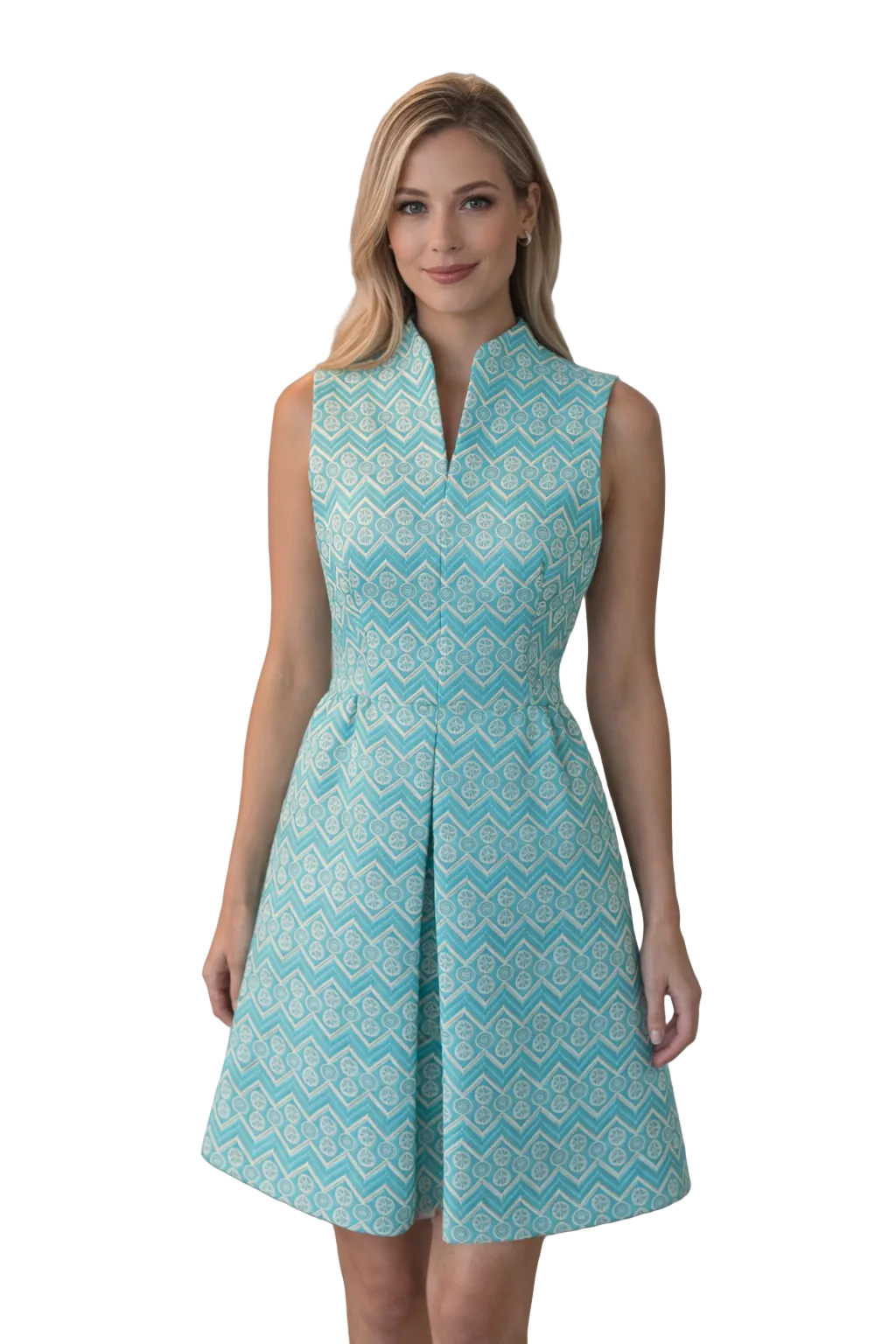 Ruth Norman for Gaye Gibson Front Pleat A-Line Vintage Dress - Size S