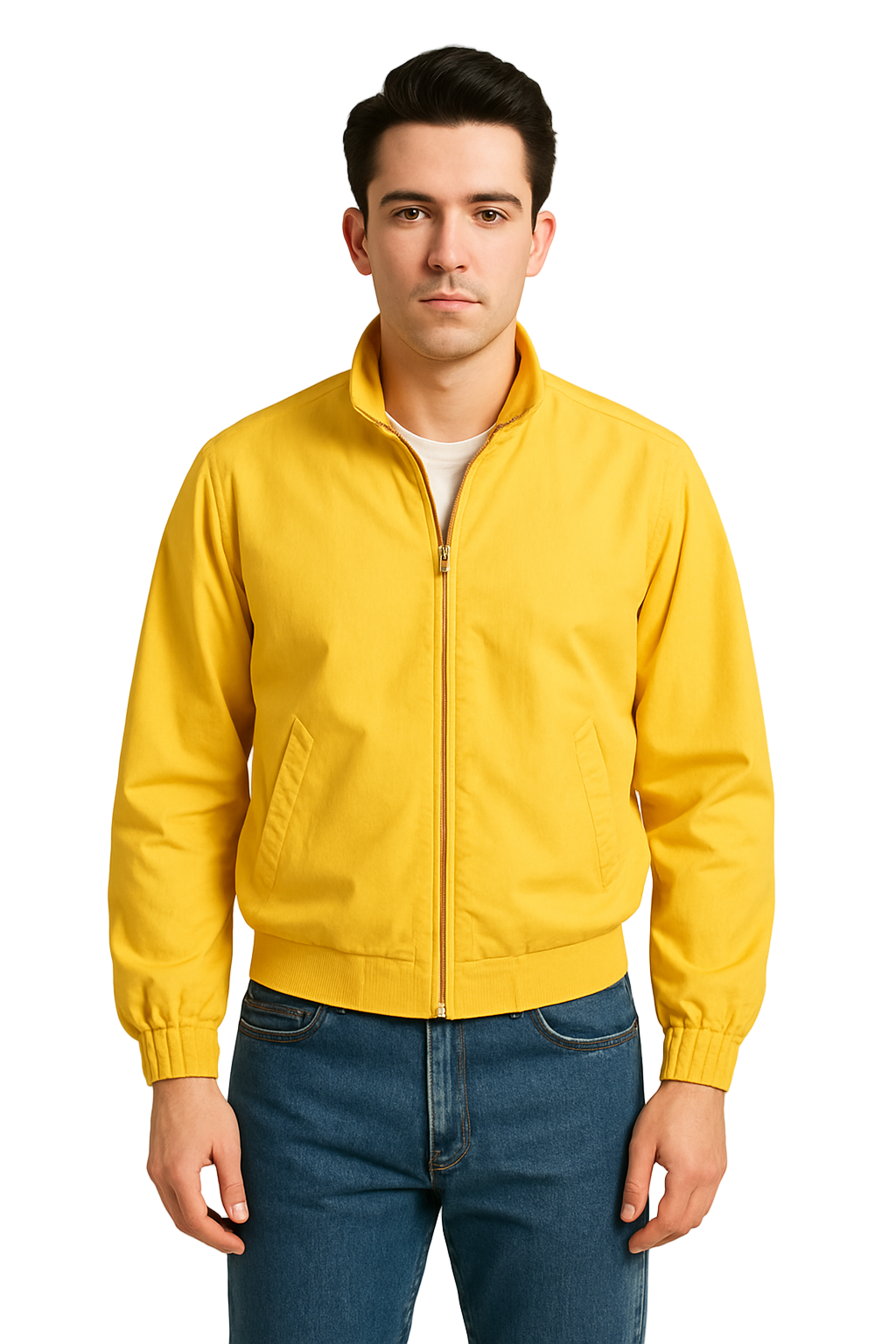 Retrofit 60's Men's lightweight jacket in yellow Size Medium