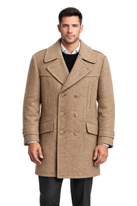 1970s Fox Knapp Herringbone Wool Overcoat – Men’s 46R