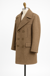 1970s Fox Knapp Herringbone Wool Overcoat – Men’s 46R