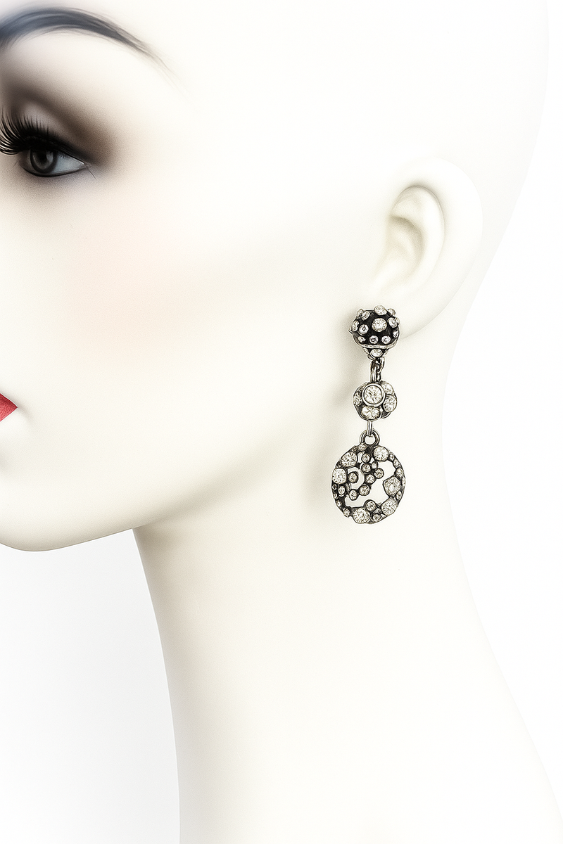 Vintage crystal embellished earring