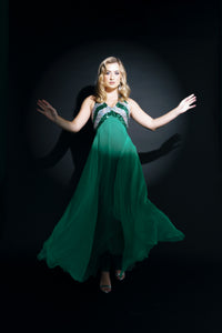 1970s Mike Benet Disco Siren Chiffon Gown – Size S