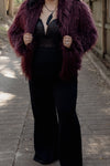 Fine as Wine Faux Fur Shag Coat - Size L