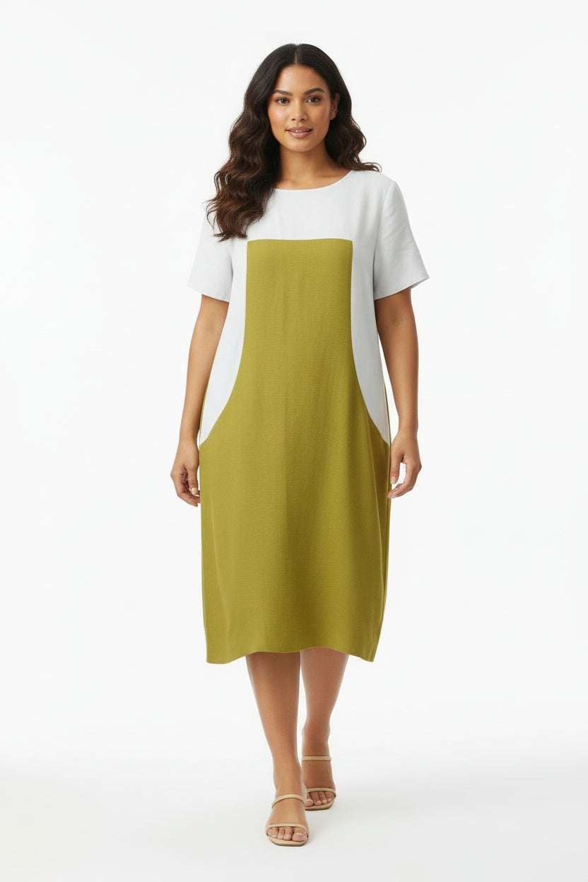 Retro Green and White Sears Brand Shift Dress Size M Retro Green and White Sears Brand Shift Dress Size M