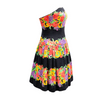 Vintage 1980s A.J. Bari Floral Strapless Party Dress – Size 4