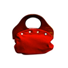 Jeanne Bouchever '70s Multicolor Cotton Handbag with Wooden Frame