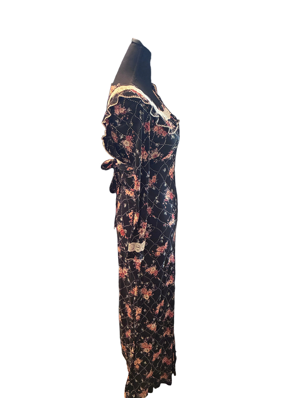 Bobbie Brooks Prairie Style Cottagecore Floral Dress Boho Vintage Fashion - Size XS