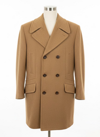 1970s Fox Knapp Herringbone Wool Overcoat – Men’s 46R