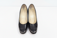 Vintage Saks Fifth Avenue Black Leather Pumps - Size 7