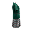 Belted School Girl Mini Dress in Green – Size L