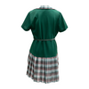 Belted School Girl Mini Dress in Green – Size L