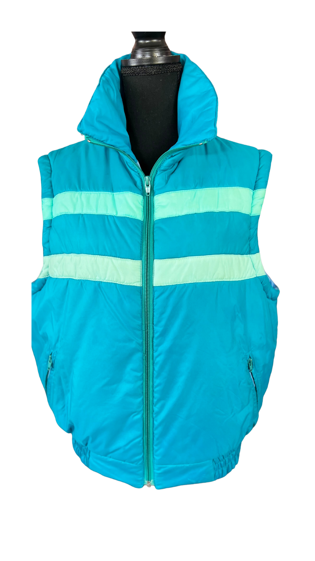 Arctic Blue 80s Ski Vest Size M