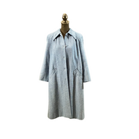 Vintage Jaeger Ltd. Periwinkle Wool Coat – Classic British Tailoring