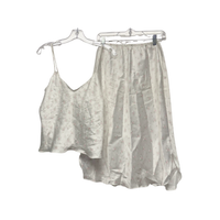 Ivory Floral Camisole & Skirt Lingerie Set – Size S