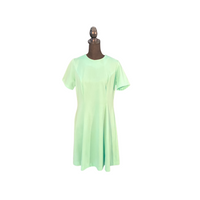 Vintage Lime Green 1960s Day Dress –  Size L/XL (12/14)